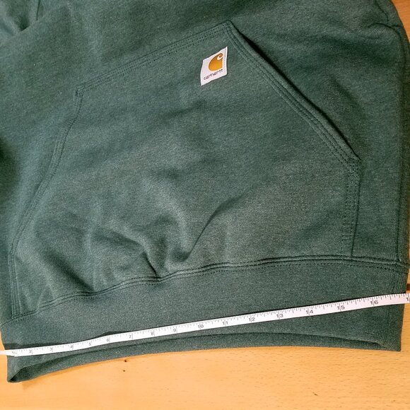 Carhartt Men’s Small Loose Fit Midweight Logo Sleeve Pullover Sweatshirt Green - Picture 7 of 15